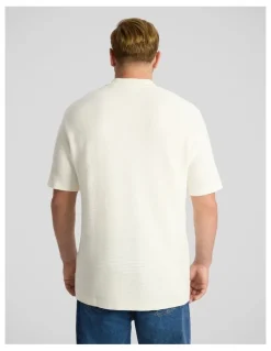 Johnny Bigg Seville Textured Polo in Ivory
