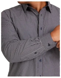 Johnny Bigg Simon Easy Care Check Shirt in Navy