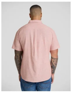 Johnny Bigg Solomon Linen Shirt in Crimson