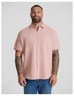 Johnny Bigg Solomon Linen Shirt in Crimson
