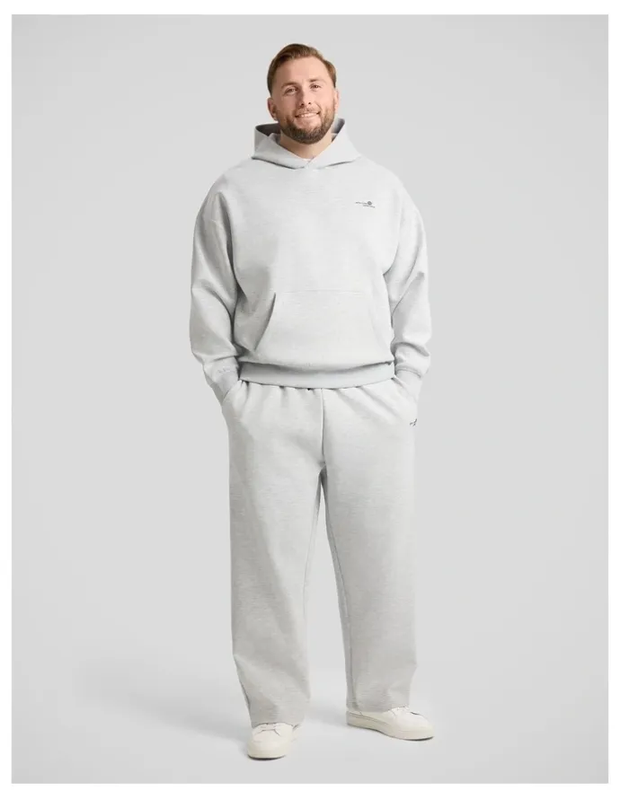 Johnny Bigg Tech Relaxed Fit Hoodie in Grey Marle
