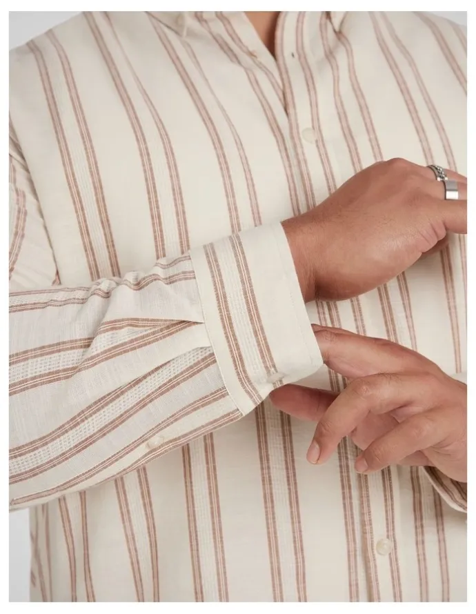 Johnny Bigg Venice Stripe Shirt in White