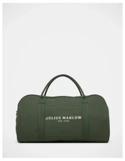 Julius Marlow Canvas Duffle Bag In Green