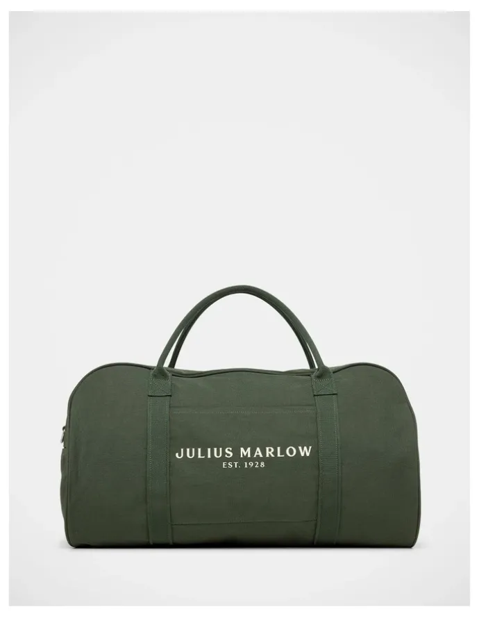 Julius Marlow Canvas Duffle Bag In Green