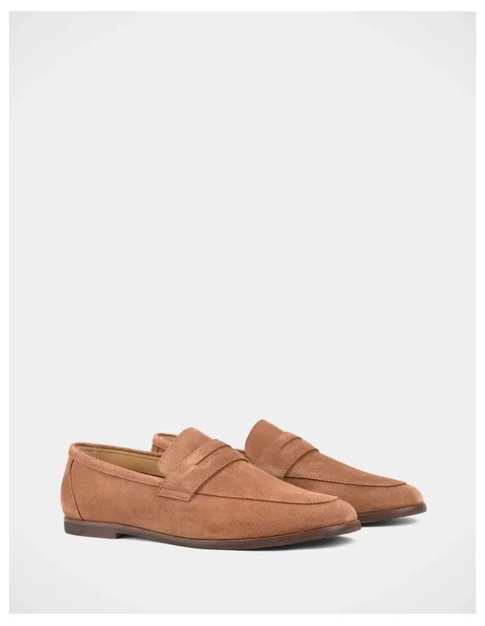 Julius Marlow Coupe Shoes in Almond Suede