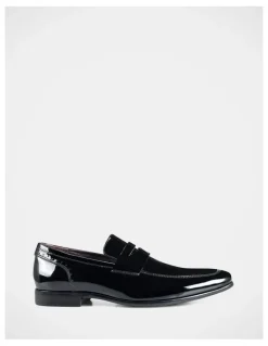 Julius Marlow Jax Patent Slip-on Shoes in Black