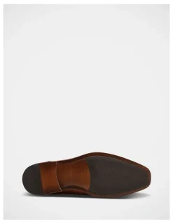 Julius Marlow Knock Toe Cap Derby Lace Up Dress Shoe in Cognac
