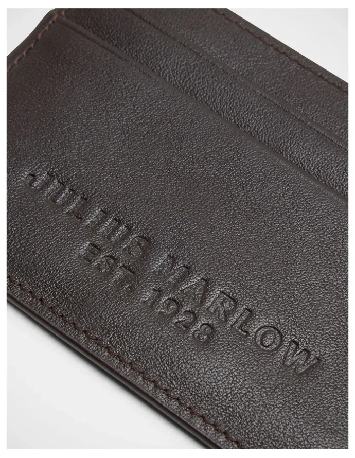 Julius Marlow Leather Card Holder in Brown