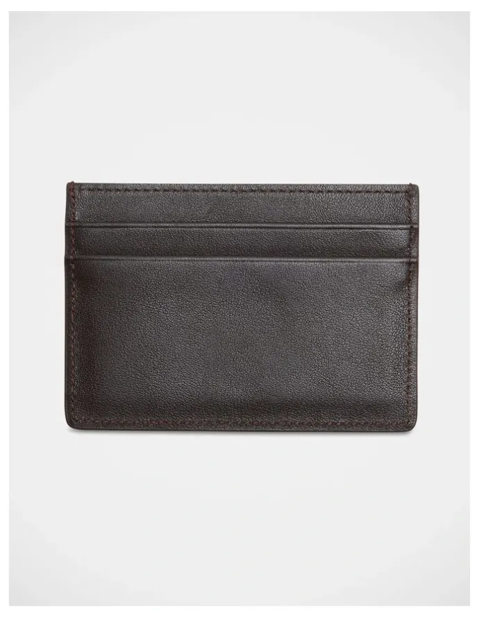 Julius Marlow Leather Card Holder in Brown