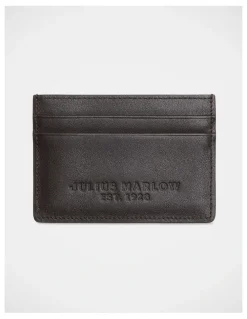 Julius Marlow Leather Card Holder in Brown