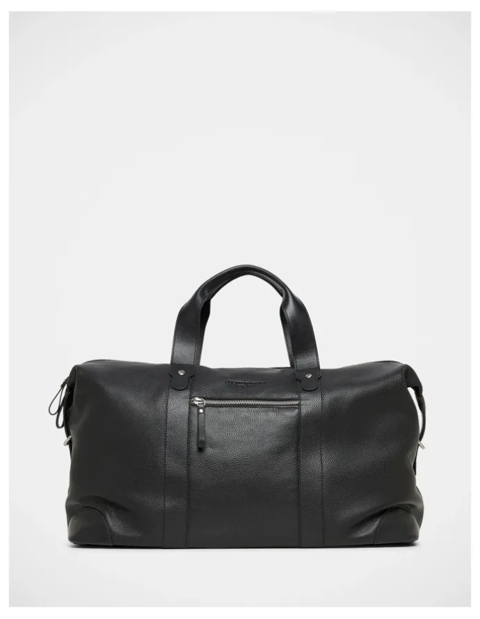 Julius Marlow Leather Overnight Bag In Black