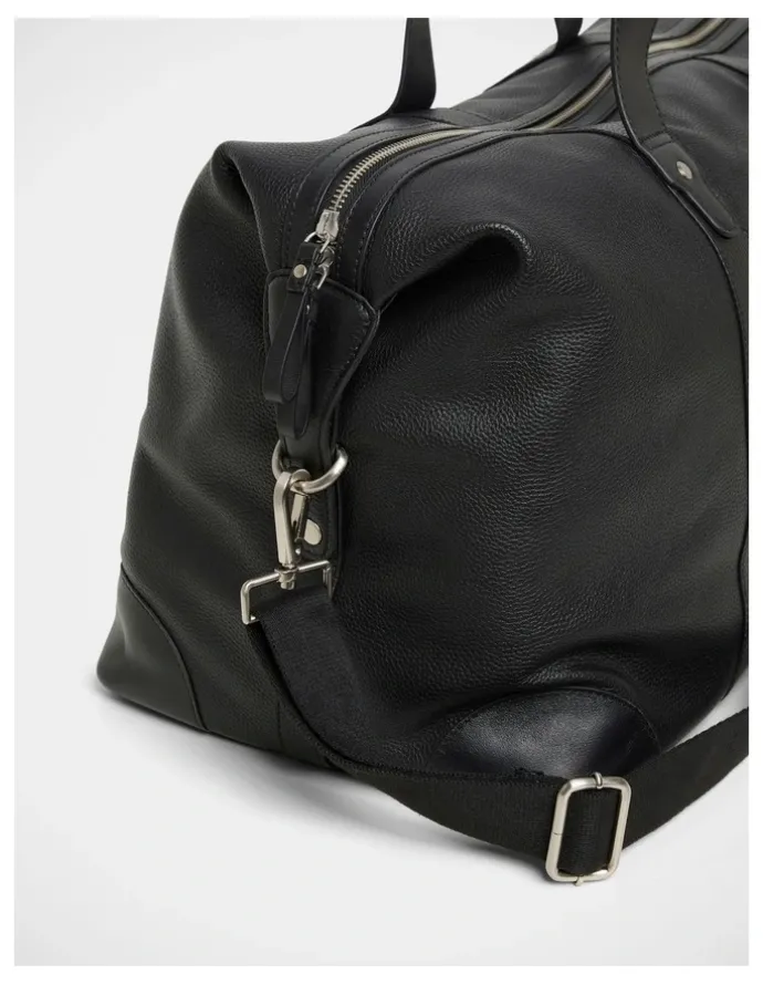 Julius Marlow Leather Overnight Bag In Black