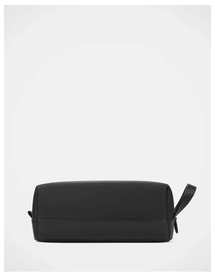 Julius Marlow Leather Toiletry Bag In Black