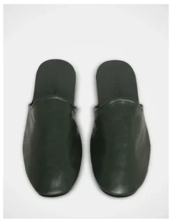 Julius Marlow Travel Leather Slipper in Green