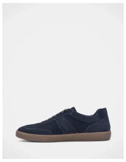 Julius Marlow Oxide Sneakers in Navy Suede
