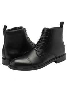 Kenneth Cole Lowen Combat Boot in Black