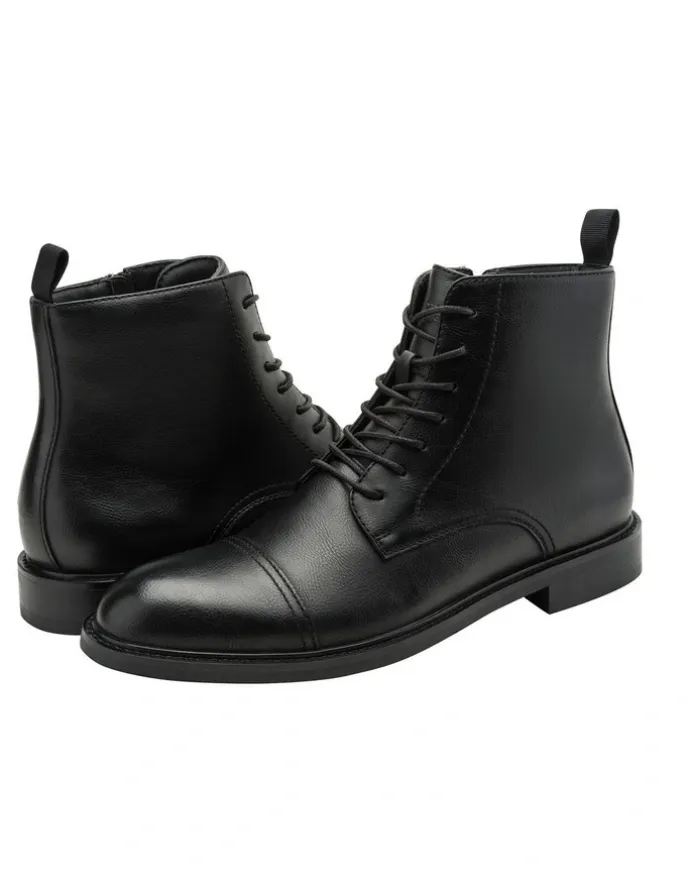 Kenneth Cole Lowen Combat Boot in Black