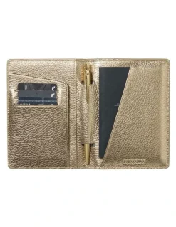 Kinnon Earle Passport Holder in Gold