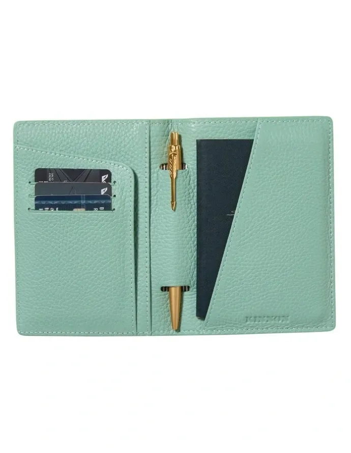 Kinnon Earle Passport Holder in Mist