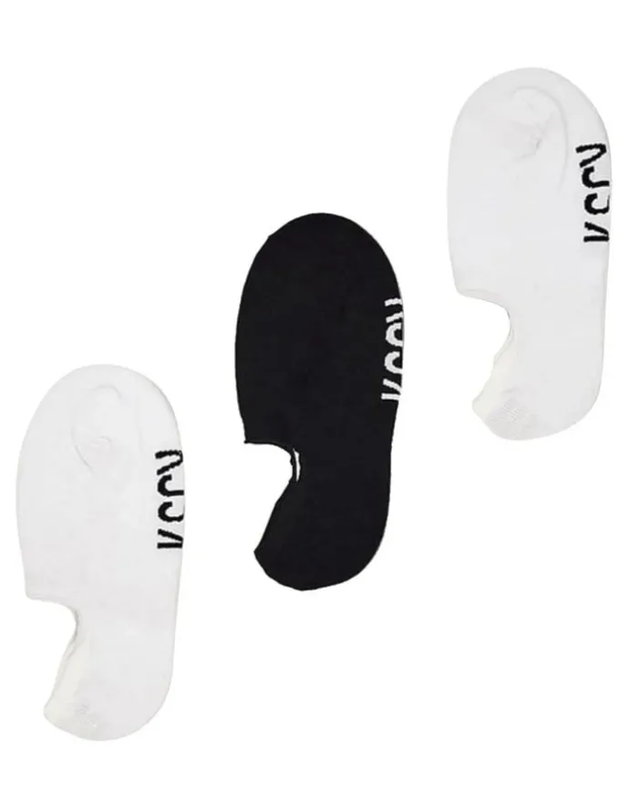 KSCY Invisible Sock 3 Pack in Black/White
