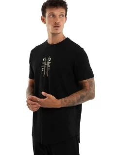 KSCY Ashes Dual Curved Tee in Black