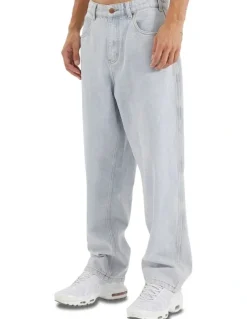 KSCY Baggy Wide Leg Jean in Light Blue