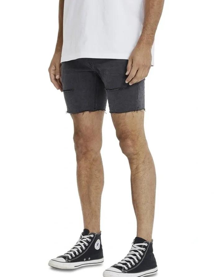 KSCY Denim Shorts in Black