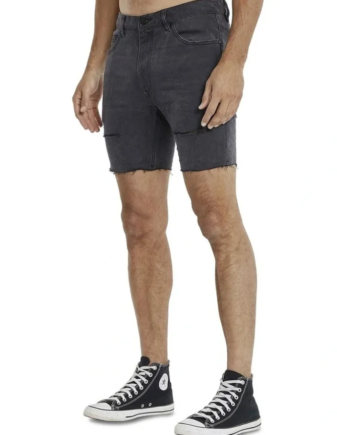 KSCY Denim Shorts in Black