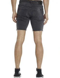 KSCY Denim Shorts in Black
