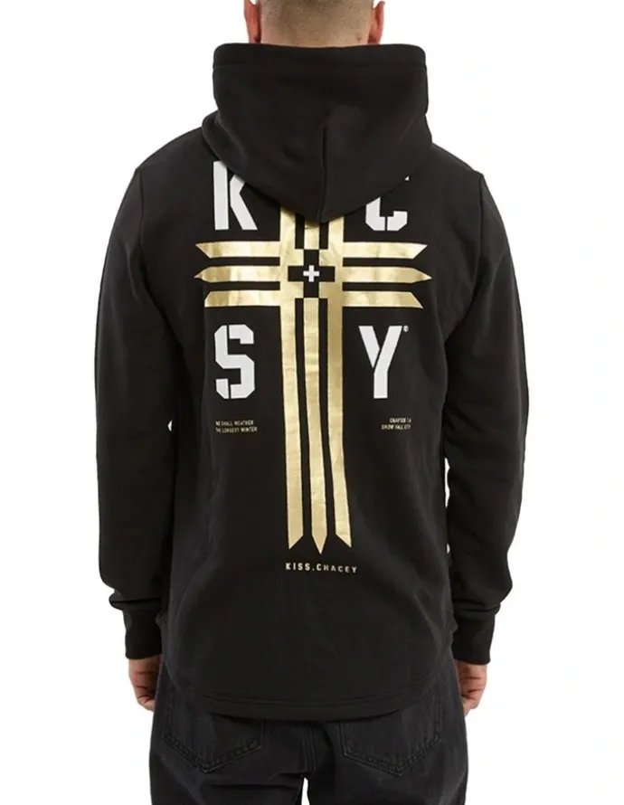 KSCY Guardian Dual Curved Hoodie in Black