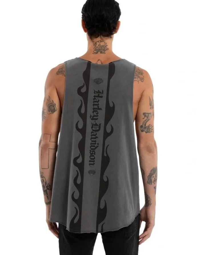 KSCY Harley Davidson Hopper Singlet in Grey