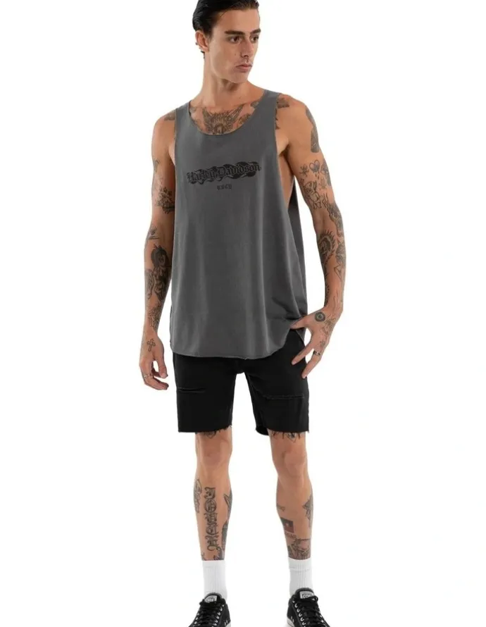 KSCY Harley Davidson Hopper Singlet in Grey
