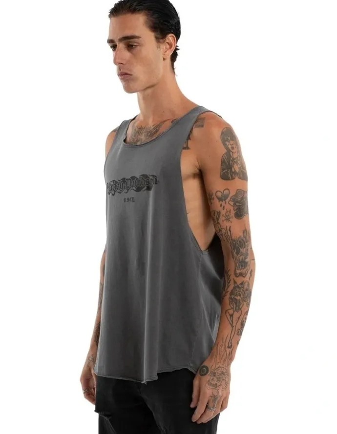 KSCY Harley Davidson Hopper Singlet in Grey