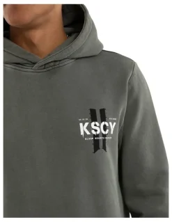 KSCY Inferno Dual Curved Hoodie in Pigment Basil
