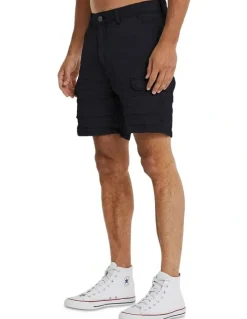 KSCY Michigan Cargo Shorts in Jet Black