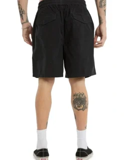 KSCY Mosh Baggy Short in Jet Black