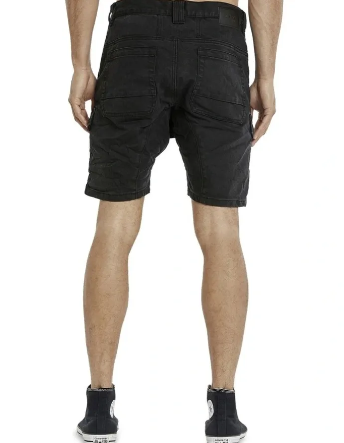 KSCY Salem Cargo Short in Obsidian Black