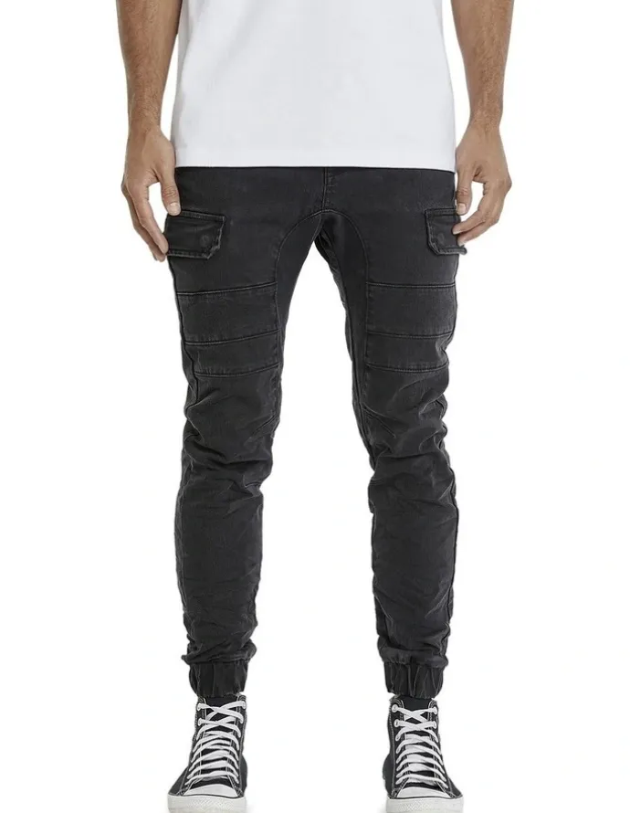 KSCY Salem Denim Jogger in Vintage Black