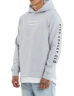 KSCY Sharp Layered Hoodie in Grey