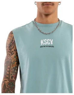 KSCY Story Dual Curved Muscle Tee in Green