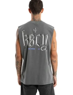KSCY Studio Relaxed Muscle Tank in Grey