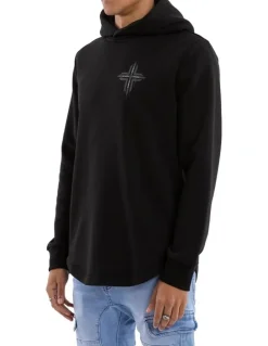 KSCY Worship Dual Curved Hoodie in Black