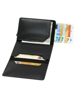 La Enviro Leura 2.0 Minimalist Coin Pocket Wallet in Black
