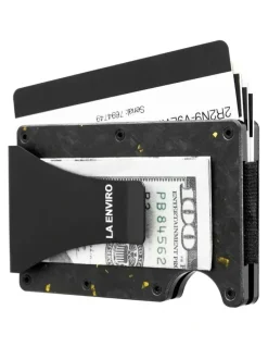 La Enviro Lorne Forged Carbon Wallet in Matte Gold