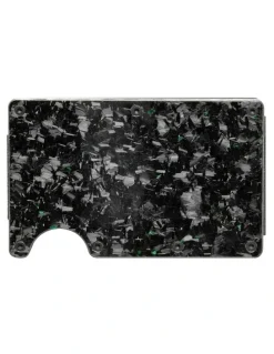 La Enviro Lorne Forged Carbon Wallet in Gloss Green