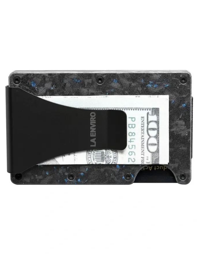 La Enviro Lorne Forged Carbon Wallet in Matte Blue