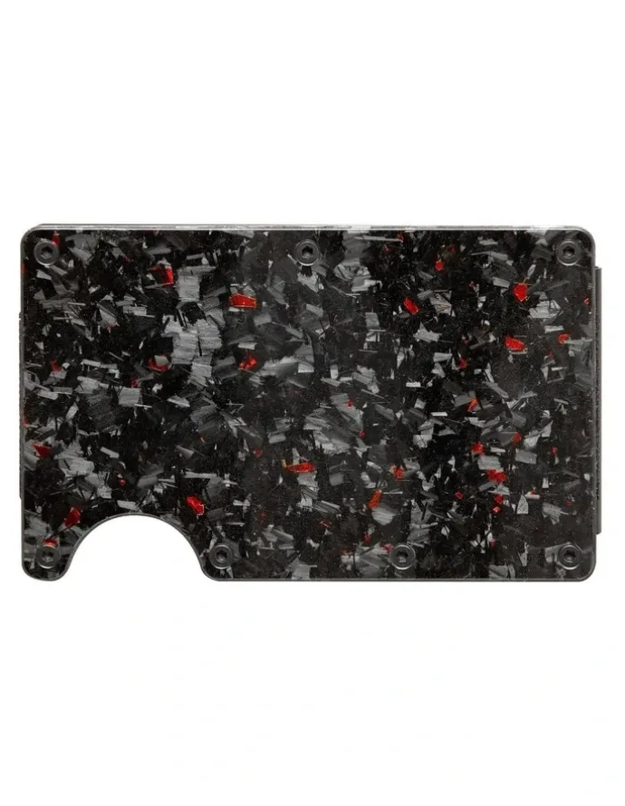 La Enviro Lorne Forged Carbon Wallet in Gloss Red