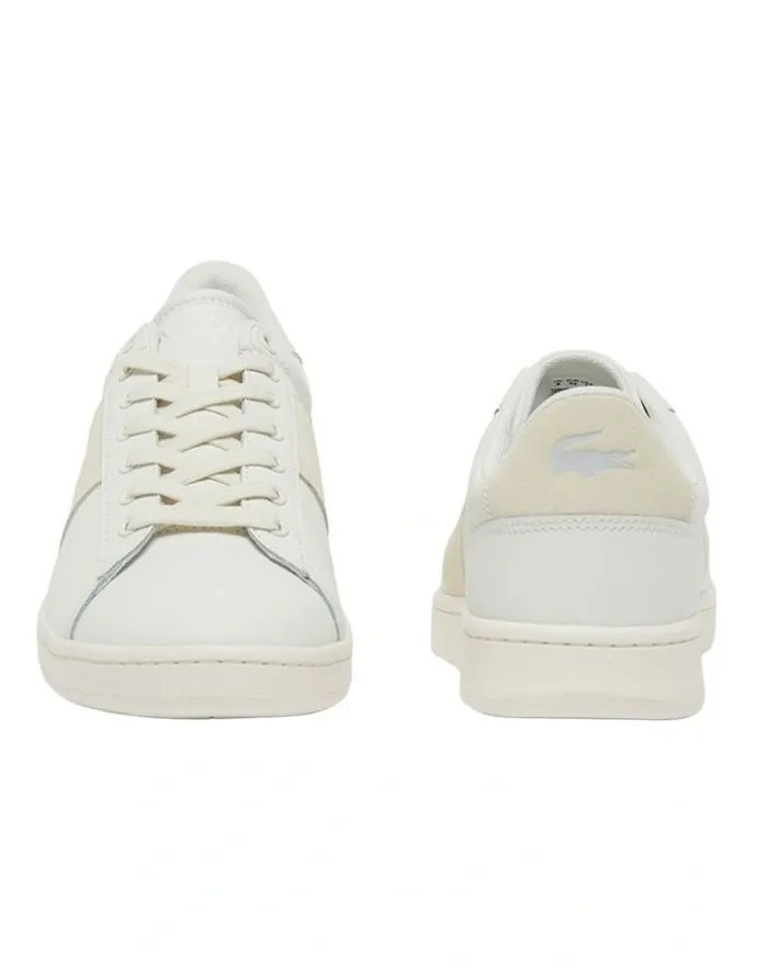 Lacoste Carnaby Set Bar Sneaker in Off White/Light Yellow