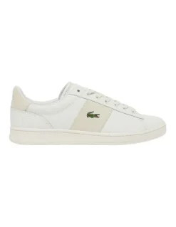 Lacoste Carnaby Set Bar Sneaker in Off White/Light Yellow