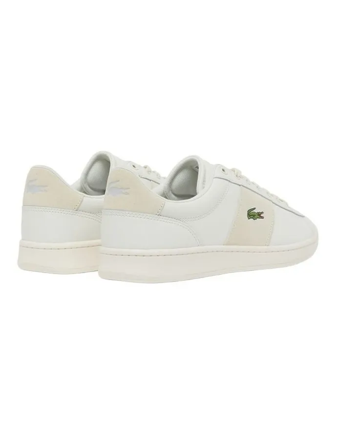 Lacoste Carnaby Set Bar Sneaker in Off White/Light Yellow